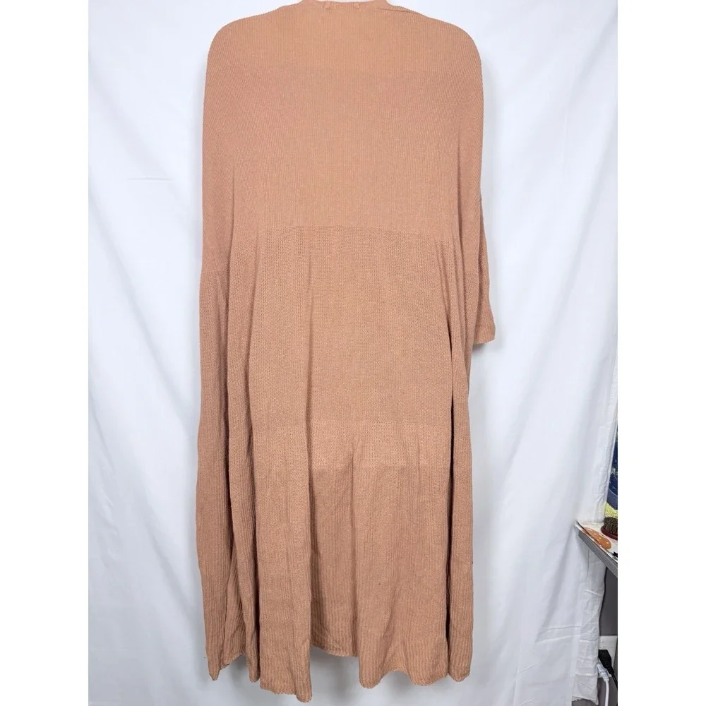 Free People Making Waves Cardigan XS Oversized Boho Duster Linen Blend‎